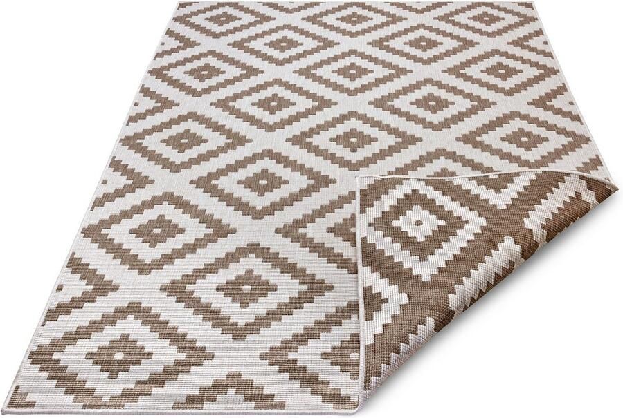 HANSE Home Vloerkleed Malta tweezijdig te gebruiken kleed Binnen- en buitengebruik weerbestendig balkon terras ruit loper woonkamer - Foto 12