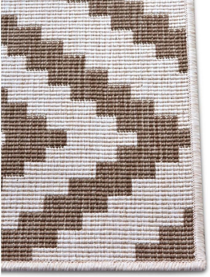 HANSE Home Vloerkleed Malta tweezijdig te gebruiken kleed Binnen- en buitengebruik weerbestendig balkon terras ruit loper woonkamer - Foto 5