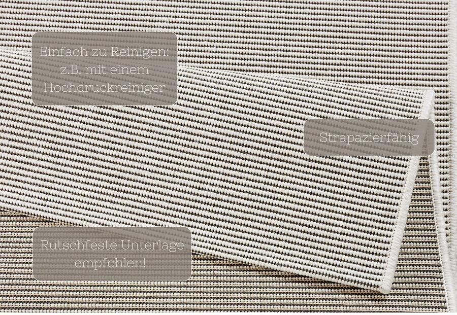 HANSE Home Vloerkleed Match Binnen- en buitengebruik kortpolig loper modern effen kleuren woonkamer balkon - Foto 6