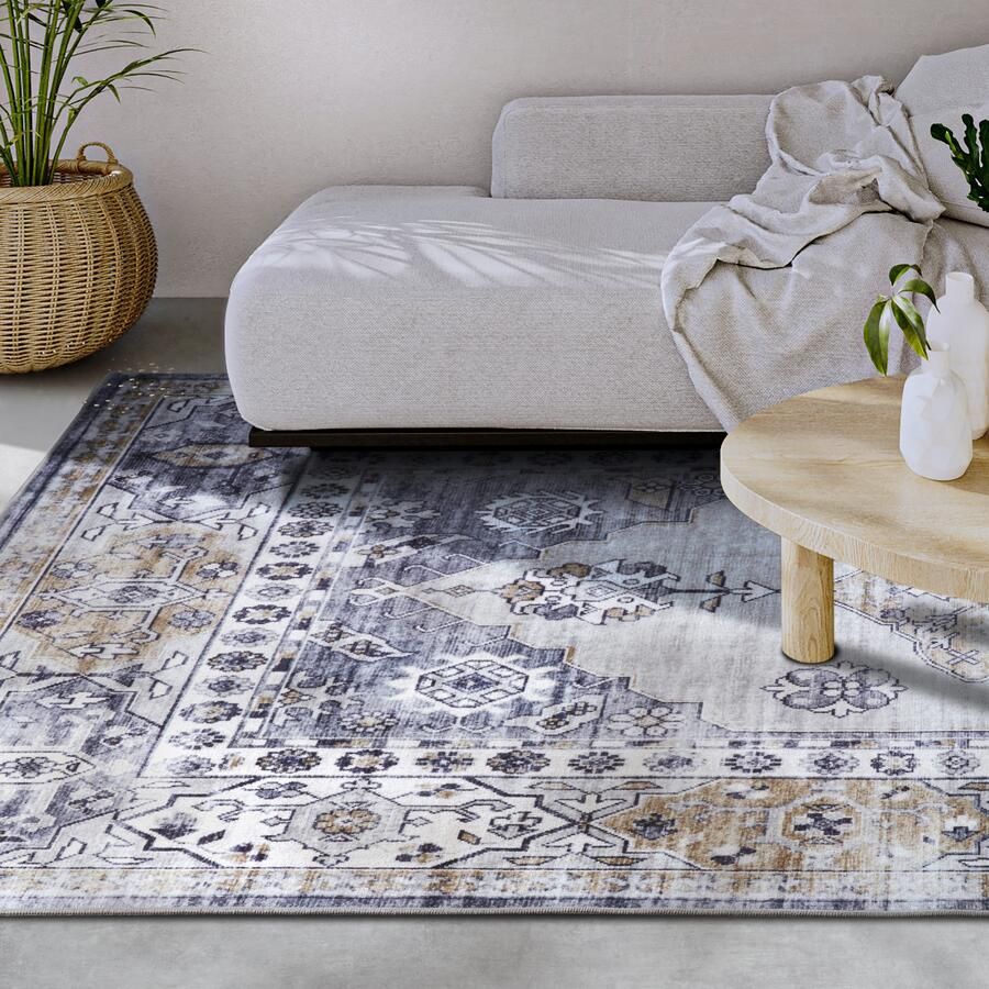 HANSE Home Vloerkleed Meridiem Kortpolig antislip oriënt vintage klassiek woonkamer gang - Foto 2