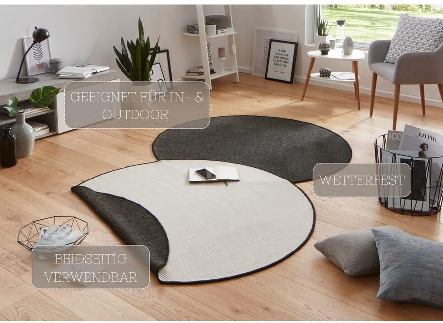 HANSE Home Vloerkleed Miami omkeerbaar tapijt Geschikt voor binnen en buiten weerbestendig balkon tuin woonkamer waterbestendig - Foto 5