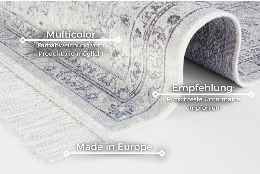 HANSE Home Vloerkleed Orient Vintage medaillon Oriëntaals met franje oriënt woonkamer slaapkamer eetkamer - Foto 2