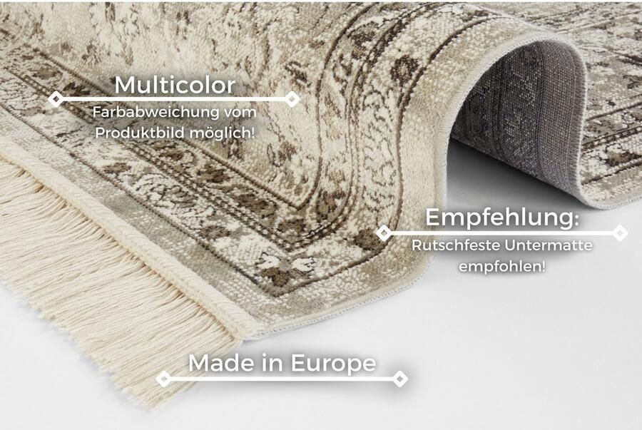 HANSE Home Vloerkleed Orient Vintage medaillon Oriëntaals met franje oriënt woonkamer slaapkamer eetkamer - Foto 3