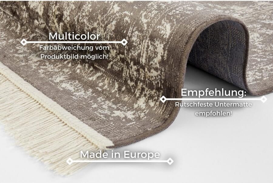 HANSE Home Vloerkleed Orient Vintage medaillon Oriëntaals met franje oriënt woonkamer slaapkamer eetkamer - Foto 2