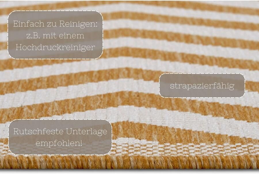 HANSE Home NORTHRUGS Vloerkleed Palma tweezijdig te gebruiken kleed Binnen- en buitengebruik weerbestendig balkon loper woonkamer waterbestendig - Foto 10