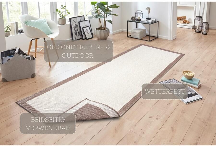 HANSE Home Vloerkleed Panama tweezijdig te gebruiken kleed Binnen- en buitengebruik weerbestendig balkon loper woonkamer waterbestendig - Foto 5