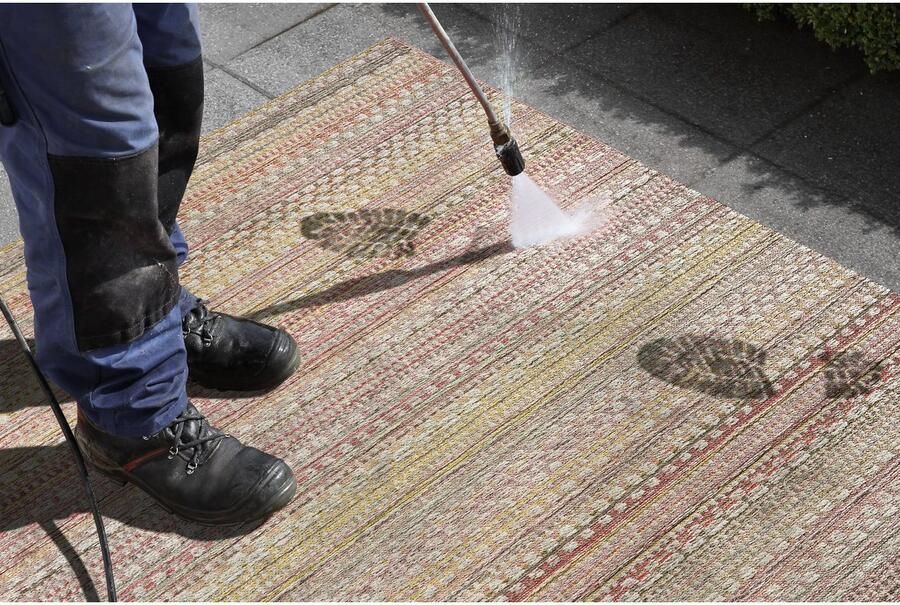 HANSE Home Vloerkleed Pijnboom Geschikt voor binnen en buiten slijtvast en gemakkelijk in onderhoud platweefsel - Foto 8