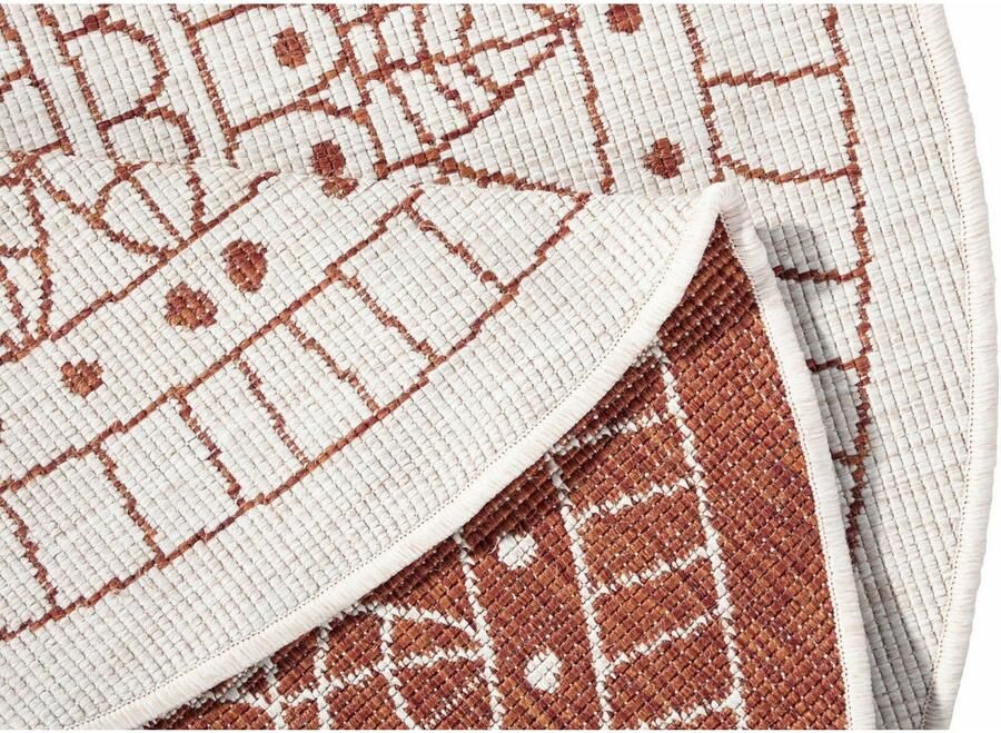 HANSE Home Vloerkleed Porto tweezijdig te gebruiken kleed Geschikt voor binnen en buiten weerbestendig balkon tuin woonkamer waterbestendig - Foto 3