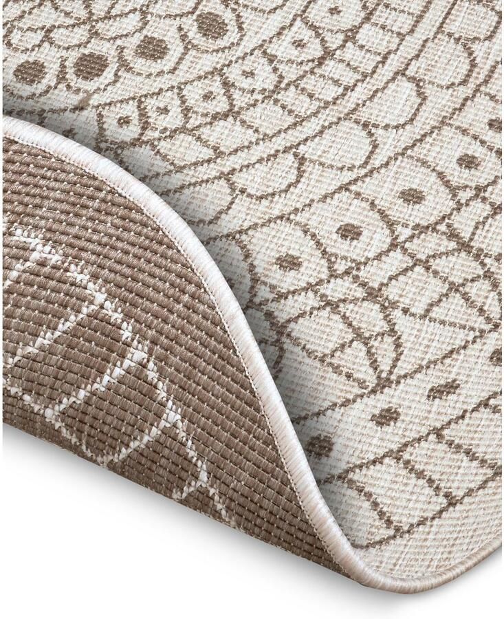 HANSE Home Vloerkleed Porto tweezijdig te gebruiken kleed Geschikt voor binnen en buiten weerbestendig balkon tuin woonkamer waterbestendig