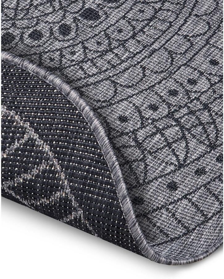 HANSE Home Vloerkleed Porto tweezijdig te gebruiken kleed Geschikt voor binnen en buiten weerbestendig balkon tuin woonkamer waterbestendig - Foto 2