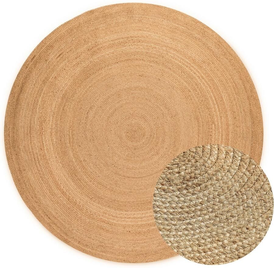 HANSE Home Vloerkleed Rangpur jute tapijt Handgeweven 100% jute natuurlijk woonkamer hal boho scandi - Foto 2