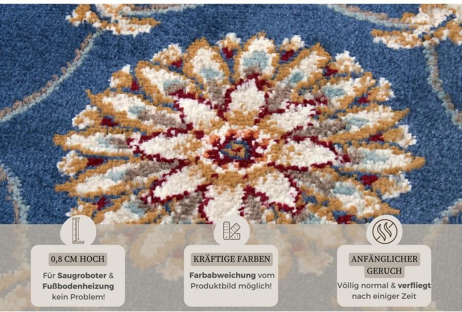 HANSE Home Vloerkleed RENI Oriëntaals oriënt korte pool woonkamer slaapkamer eetkamer - Foto 3