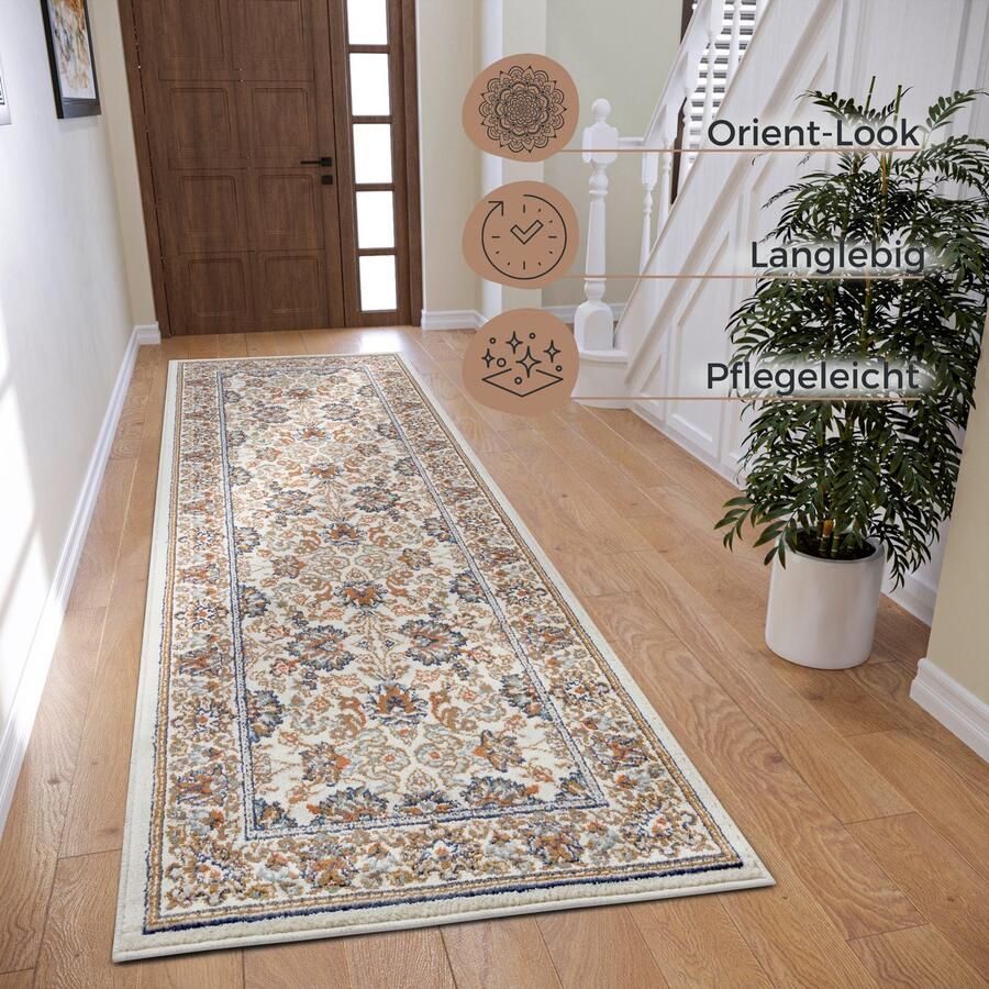 HANSE Home Vloerkleed Saraceni Loper oosters kortpolig woonkamer slaapkamer eetkamer - Foto 2