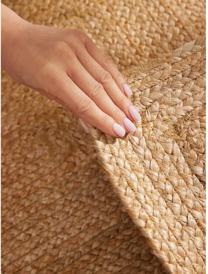 HANSE Home Vloerkleed Sharmila jute tapijt 100% jutevezel natuur woonkamer eetkamer gang boho scandi - Foto 7