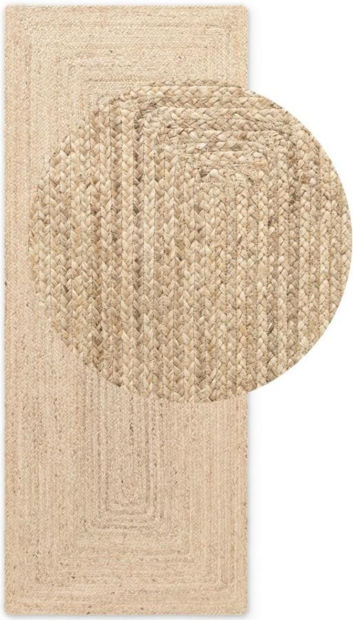 HANSE Home Vloerkleed Sharmila jute tapijt 100% jutevezel natuur woonkamer eetkamer gang boho scandi - Foto 7