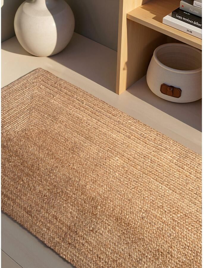 HANSE Home Vloerkleed Sharmila jute tapijt 100% jutevezel natuur woonkamer eetkamer gang boho scandi - Foto 6
