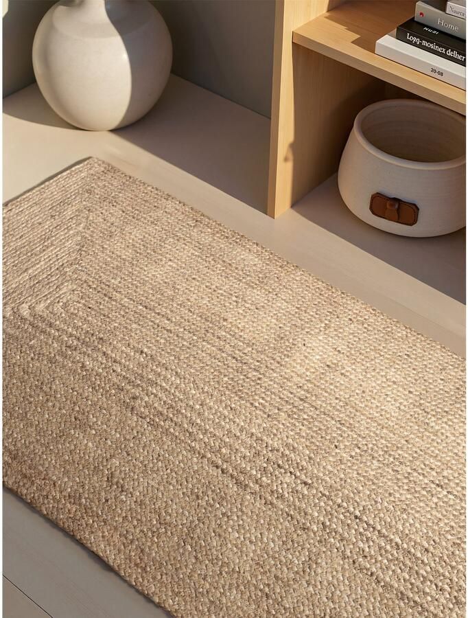 HANSE Home Vloerkleed Sharmila jute tapijt 100% jutevezel natuur woonkamer eetkamer gang boho scandi - Foto 6