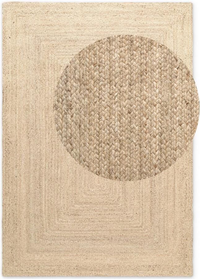 HANSE Home Vloerkleed Sharmila jute tapijt 100% jutevezel natuur woonkamer eetkamer gang boho scandi - Foto 9