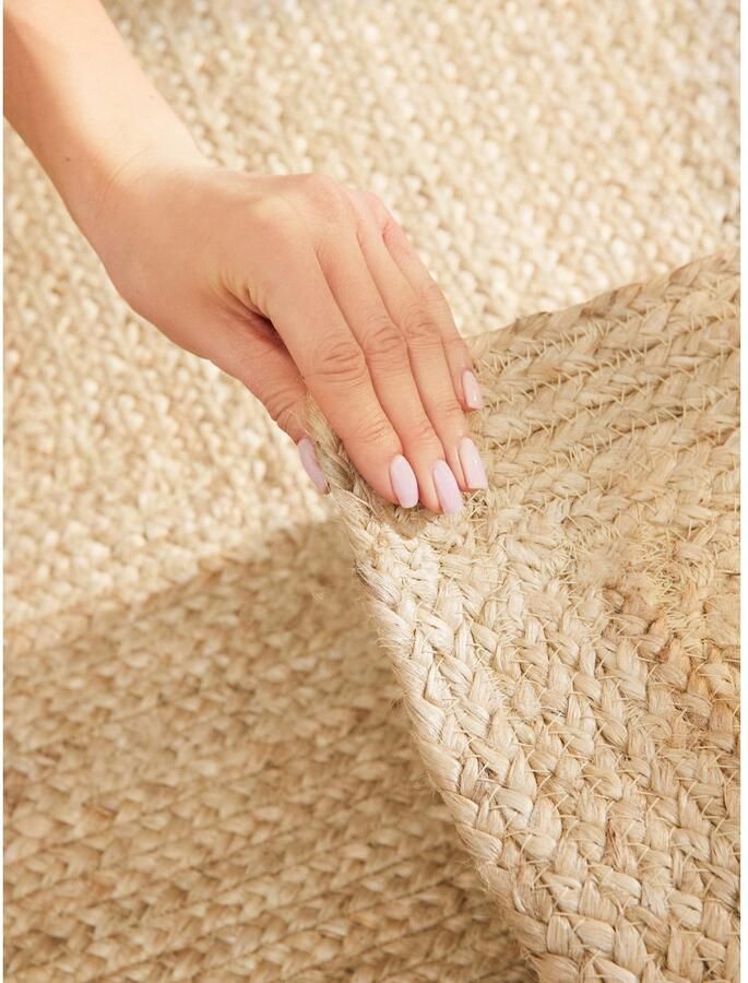 HANSE Home Vloerkleed Sharmila jute tapijt 100% jutevezel natuur woonkamer eetkamer gang boho scandi - Foto 3