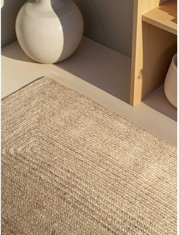 HANSE Home Vloerkleed Sharmila jute tapijt 100% jutevezel natuur woonkamer eetkamer gang boho scandi - Foto 4