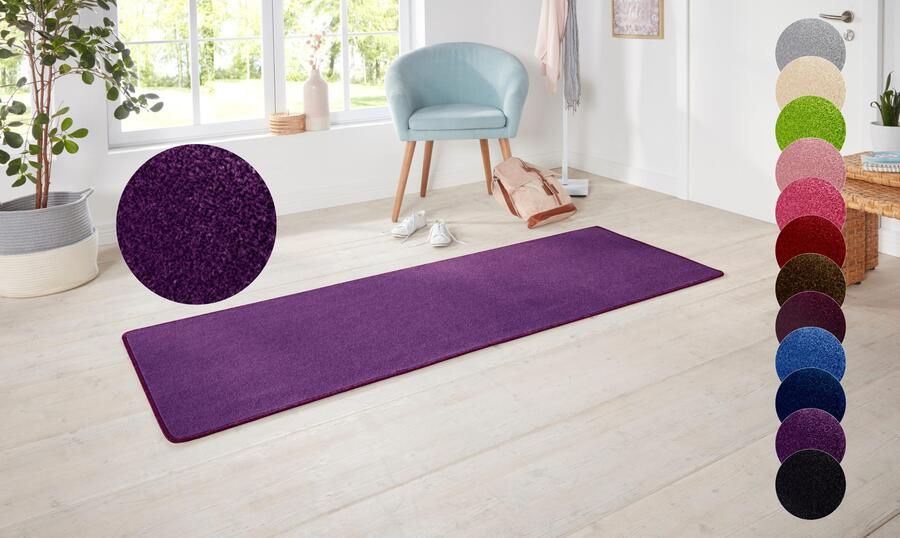 HANSE Home Vloerkleed Shashi Kortpolig effen kleuren loper zacht eetkamer kinderkamer gang - Foto 11