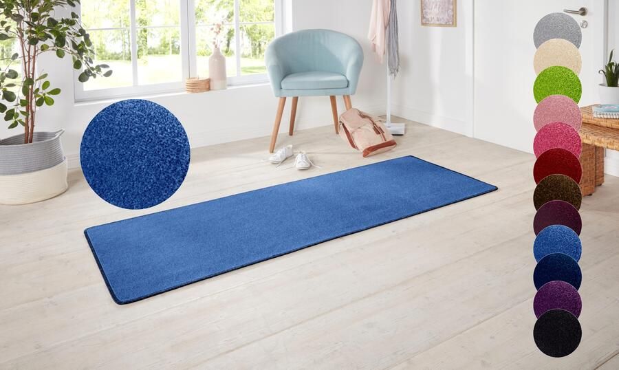 HANSE Home Vloerkleed Shashi Kortpolig effen kleuren loper zacht eetkamer kinderkamer gang - Foto 10