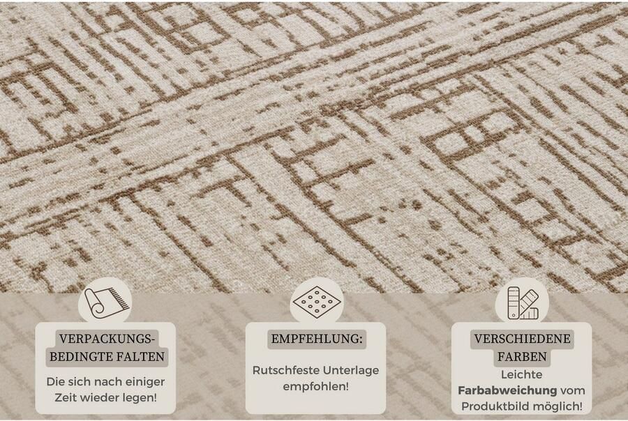 HANSE Home Vloerkleed Sole Kortpolig loper vintage woonkamer slaapkamer eetkamer gang - Foto 3