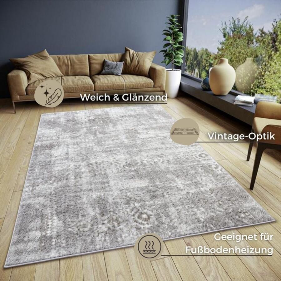 HANSE Home Vloerkleed Style Vintage korte pool oosters uiterlijk onderhoudsvriendelijk robuust glanzend