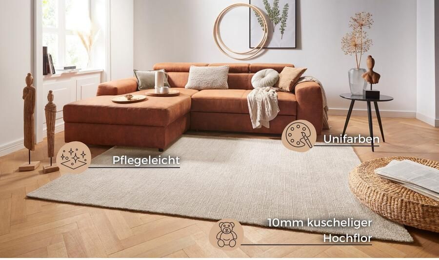 HANSE Home Vloerkleed Supersoft Kortpolig loper modern effen woonkamer slaapkamer - Foto 6