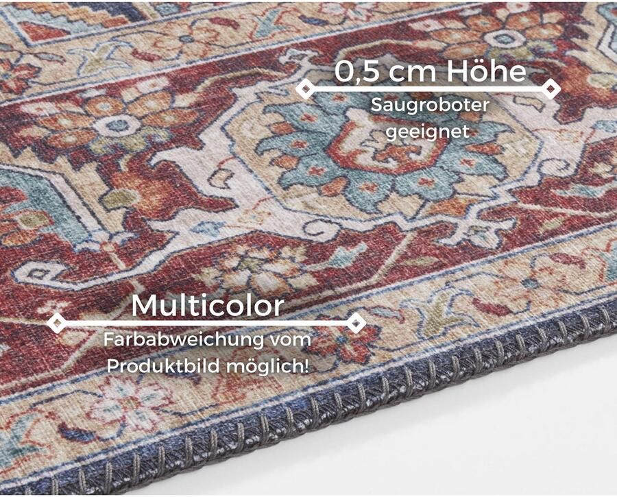 HANSE Home Vloerkleed Sylla Oosters loper vintage woonkamer slaapkamer eetkamer