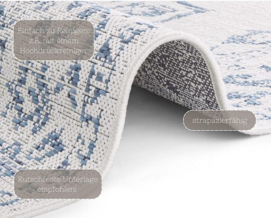 HANSE Home Vloerkleed Tilos In- & outdoor korte pool oriëntaals vintage woonkamer tuin