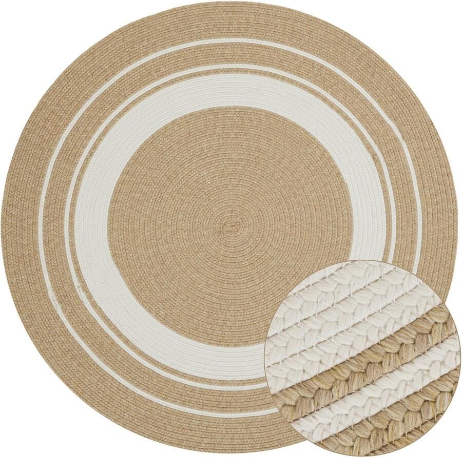 HANSE Home Vloerkleed Trenzado In- & Outdoor Handmade-Look Geweven Weerbestendig Balkon Woonkamer - Foto 2