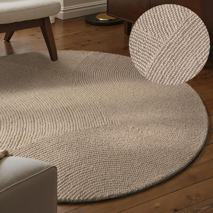 HANSE Home Wollen kleed ELENI Handgetuft wol natuur woonkamer slaapkamer scandinavisch hygge - Foto 9