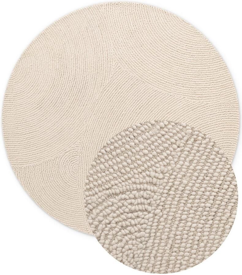 HANSE Home Wollen kleed ELENI Handgetuft wol natuur woonkamer slaapkamer scandinavisch hygge