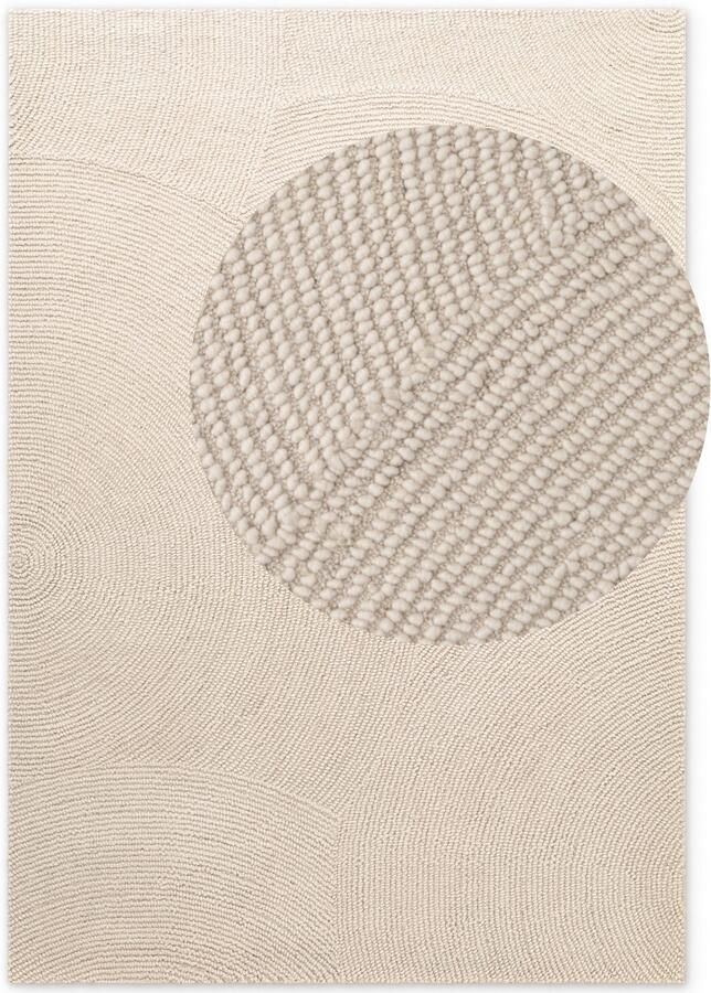 HANSE Home Wollen kleed ELENI Handgetuft wol natuur woonkamer slaapkamer scandinavisch hygge - Foto 8