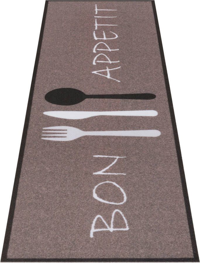 Hanse Home Tapijt Loper 50 cm x 150 cm Cook & Clean Bon Appetit Cutlery Bruin - Foto 2