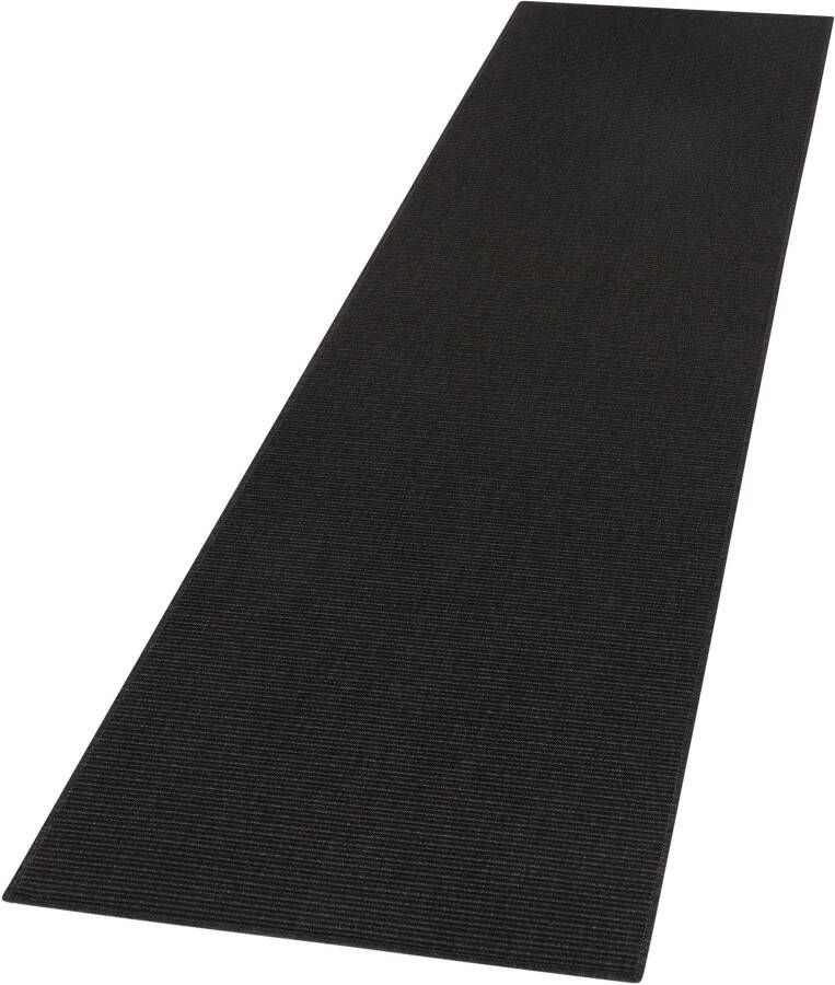 BT Carpet Loper binnen & buiten Sisal look zwart 80x350 cm
