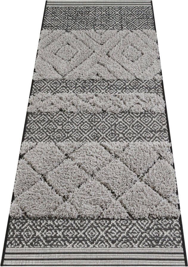 Mint rugs Vloerkleed 3D effect Todra zwart grijs 80x200 cm - Foto 1