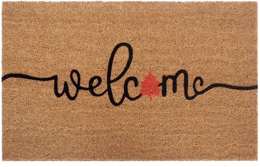 HANSE Home Mat Mix Mats Kokos Welcome Leafs