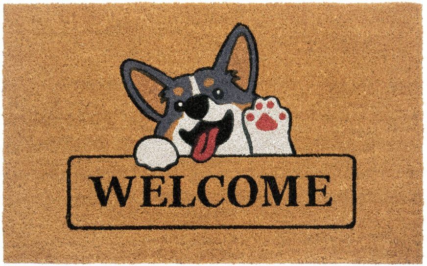 Hanse Home Deurmat Welcome Dog Kokos