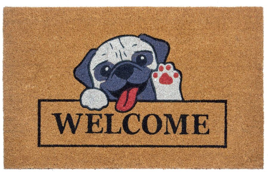 Hanse Home Deurmat Welcome Bulldog Kokos