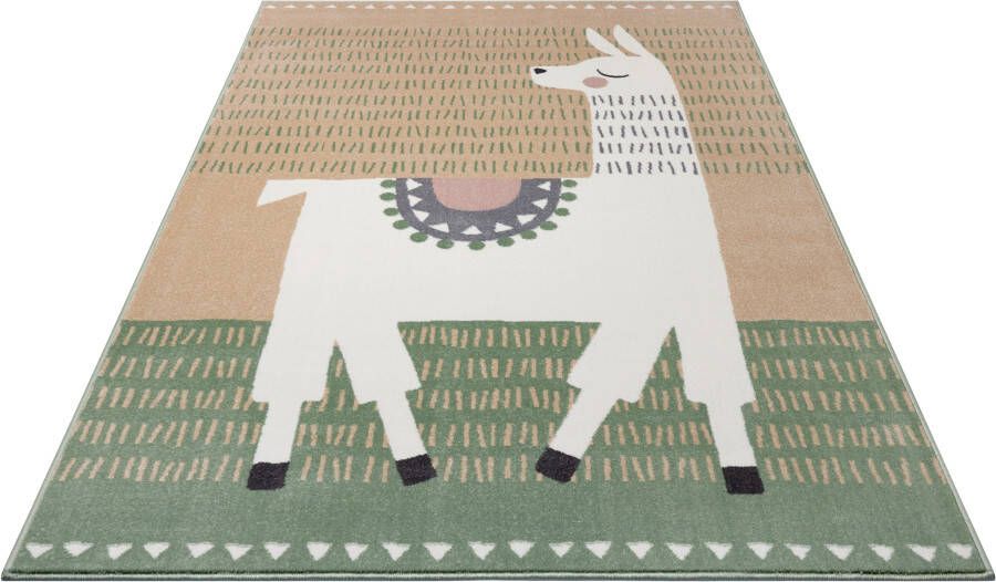 Hanse Home Kinderkleed Alpaca Dolly bruin groen 160x230 cm