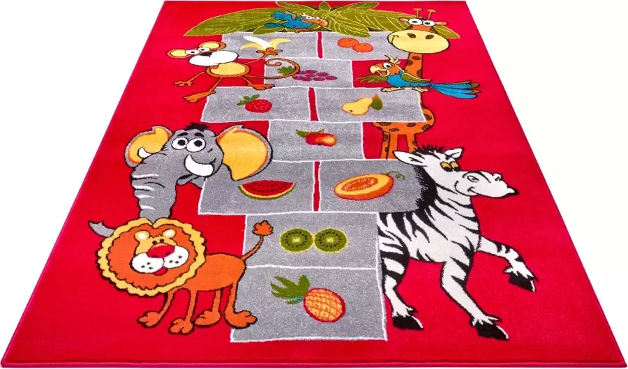 Hanse Home Speelkleed hink-stap-sprong jungle rood multi 200x290 cm - Foto 2