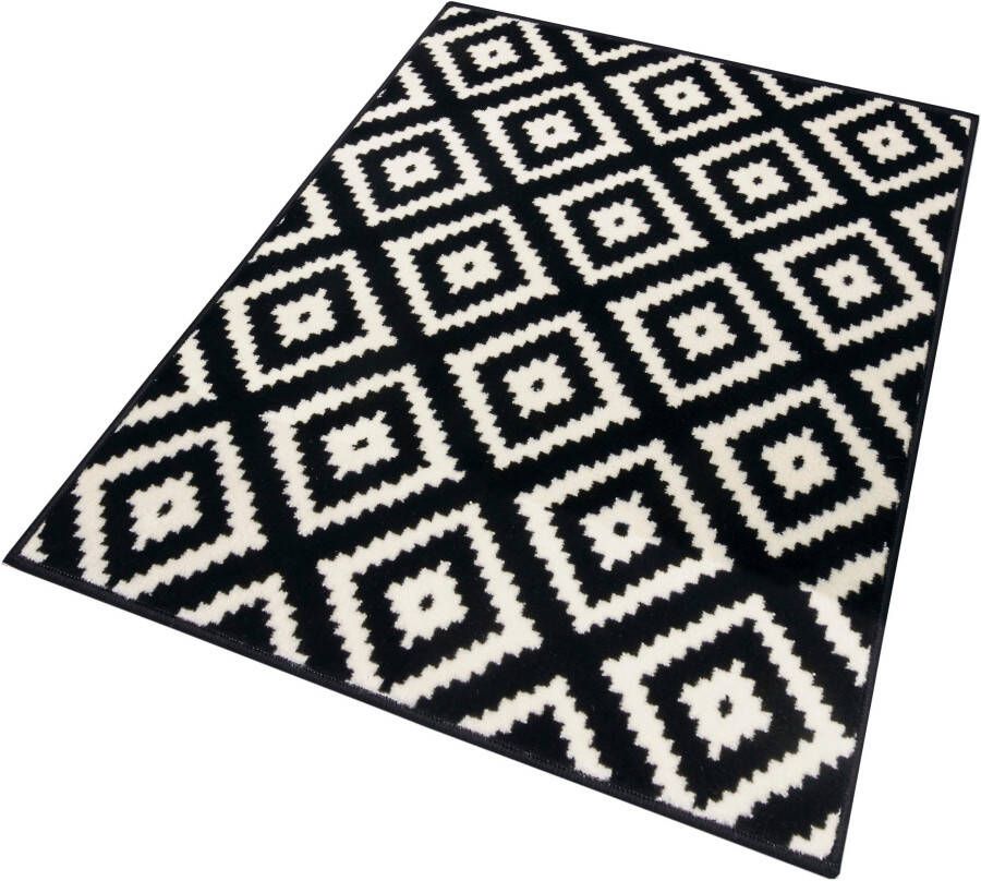 Hanse Home Modern vloerkleed ruiten Diamond zwart crème 120x170 cm - Foto 7