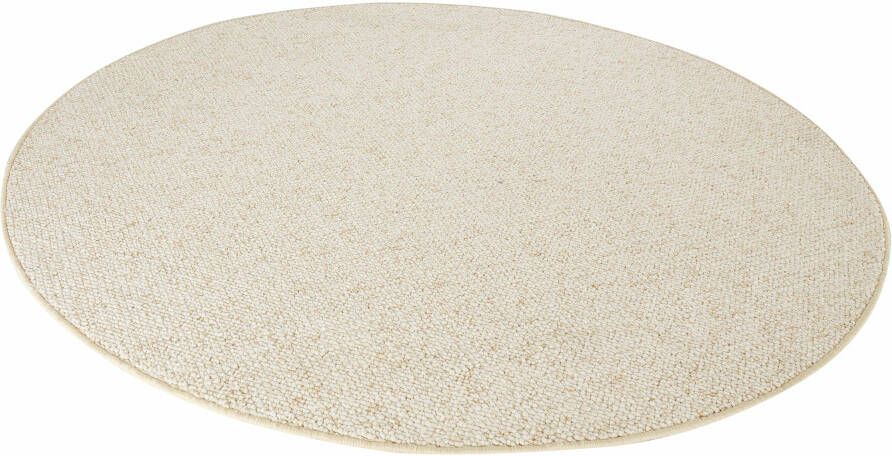 BT Carpet Rond vloerkleed Wol-optiek crème 133 cm rond