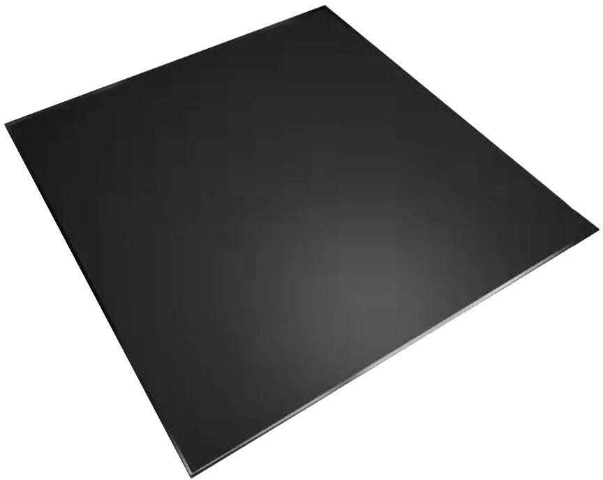 Hanseatic Heathus Bodemplaat Heathus Vierkant 110 S Glas 8 mm zwart l x b: 110 x 110 cm