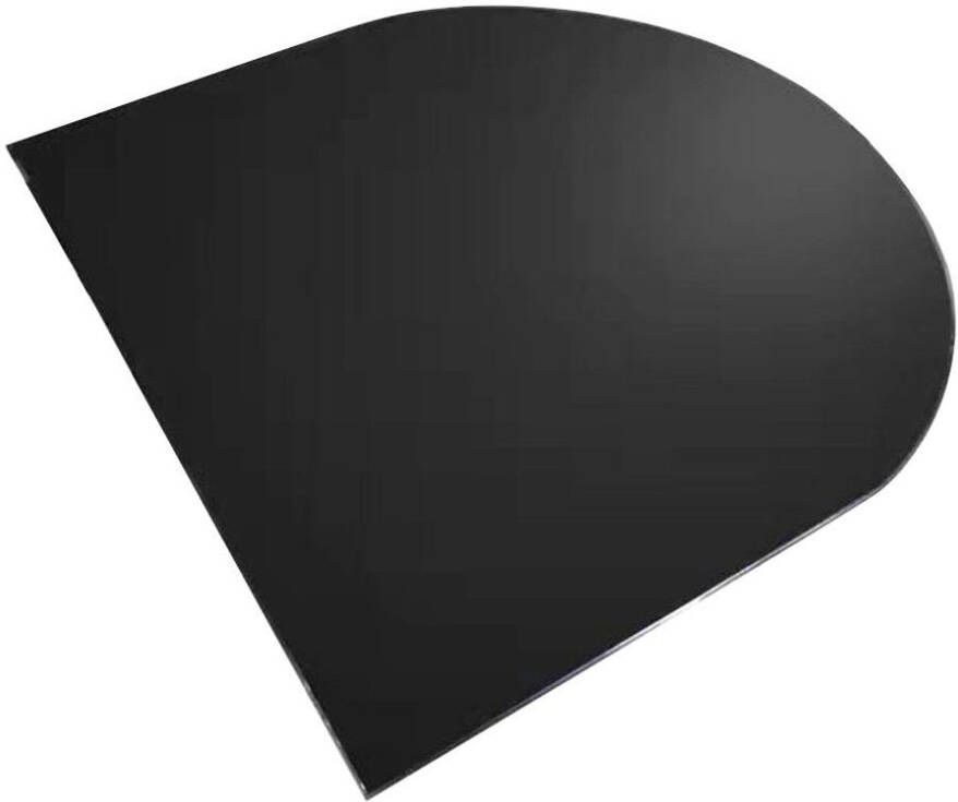 Hanseatic Heathus Bodemplaat Heathus Halfrond 120 S Glas 8 mm zwart l x b: 120 x 120 cm