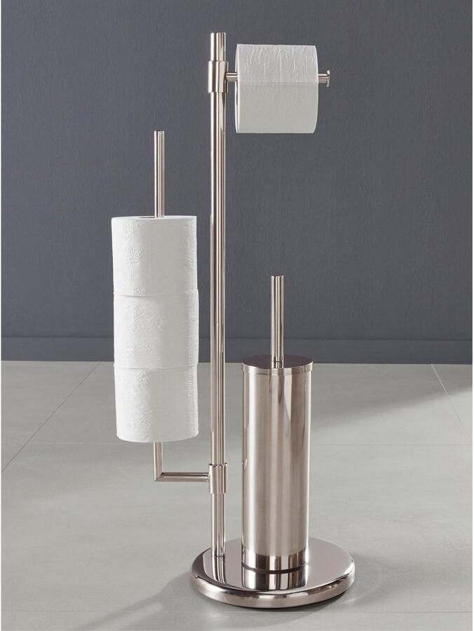 Wenko Toiletset Universalo geïntegreerde toiletrolhouder en toiletborstelhouder - Foto 2