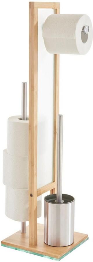Wenko Toiletset Rivalta geïntegreerde toiletrolhouder en toiletborstelhouder (1 stuk) - Foto 4