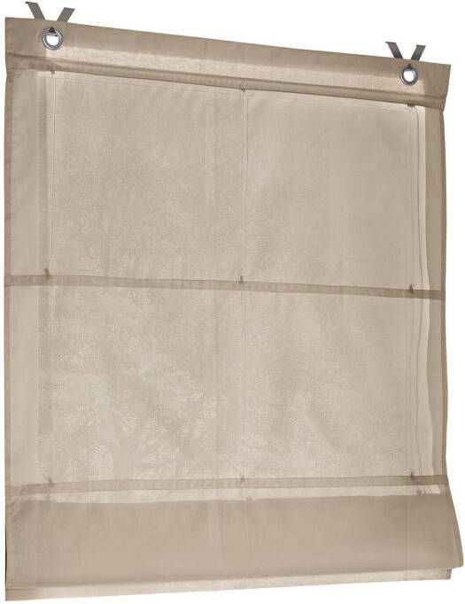 Kutti Vouwgordijn Kessy Bessy halftransparant katoen polyester op te hangen met haken (1 stuk) - Foto 8